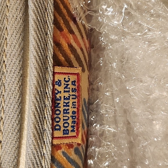 Vintage Dooney & Bourke Y2K Madras Plaid Tasselled Handbag Charm&Shoulder Strap - Picture 5 of 6